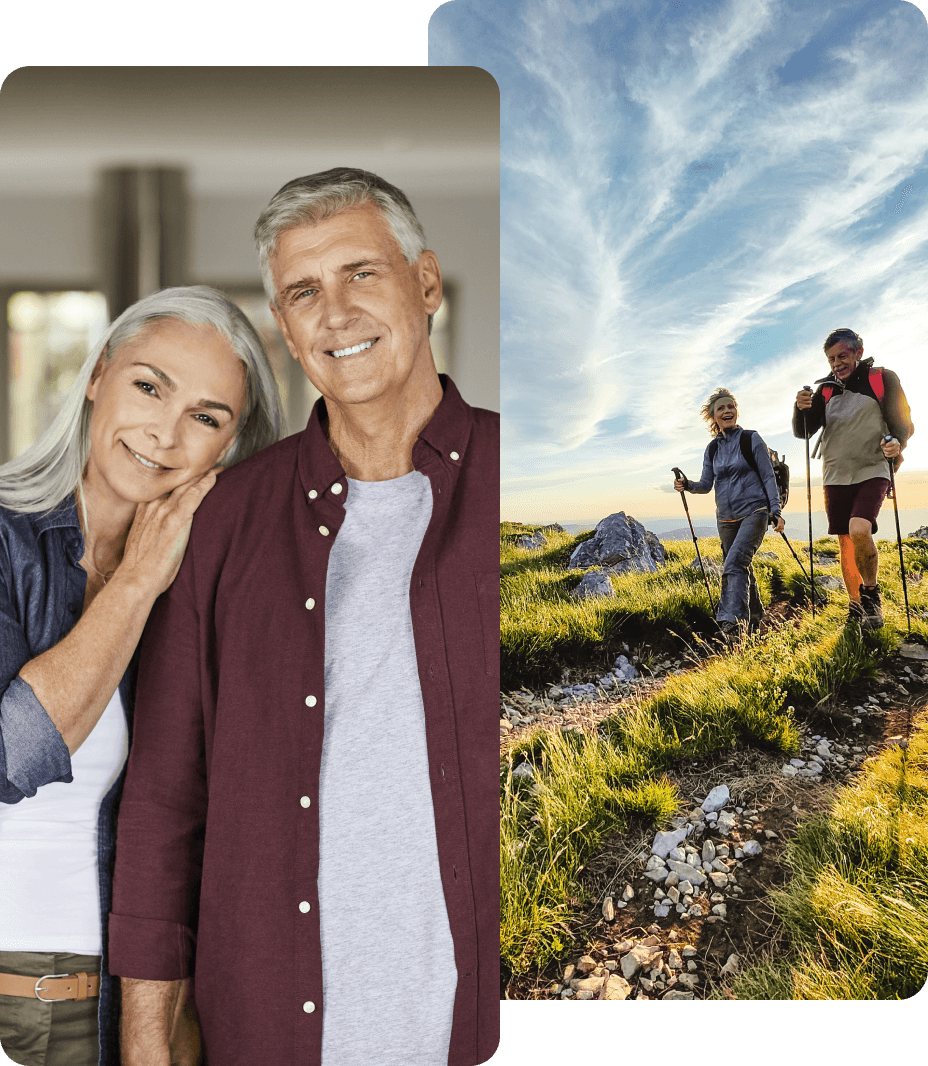 Eric Nelson meeting with a client couple to review their retirement plan